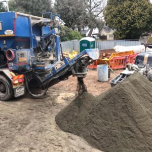 on site traditional screed mixing